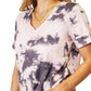 Double Take - Bohemian Tie-dye V-neck Tee