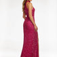 Ashleylauren - Halter Top Sequin Gown