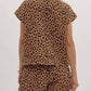 Entro - Animal Print Drawstring Shorts