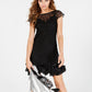 Guess Women's Floral-Lace Ruffled-Hem Sheath Black Size 2