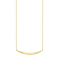 14k Yellow Gold Necklace with Polished Curved Bar Pendant