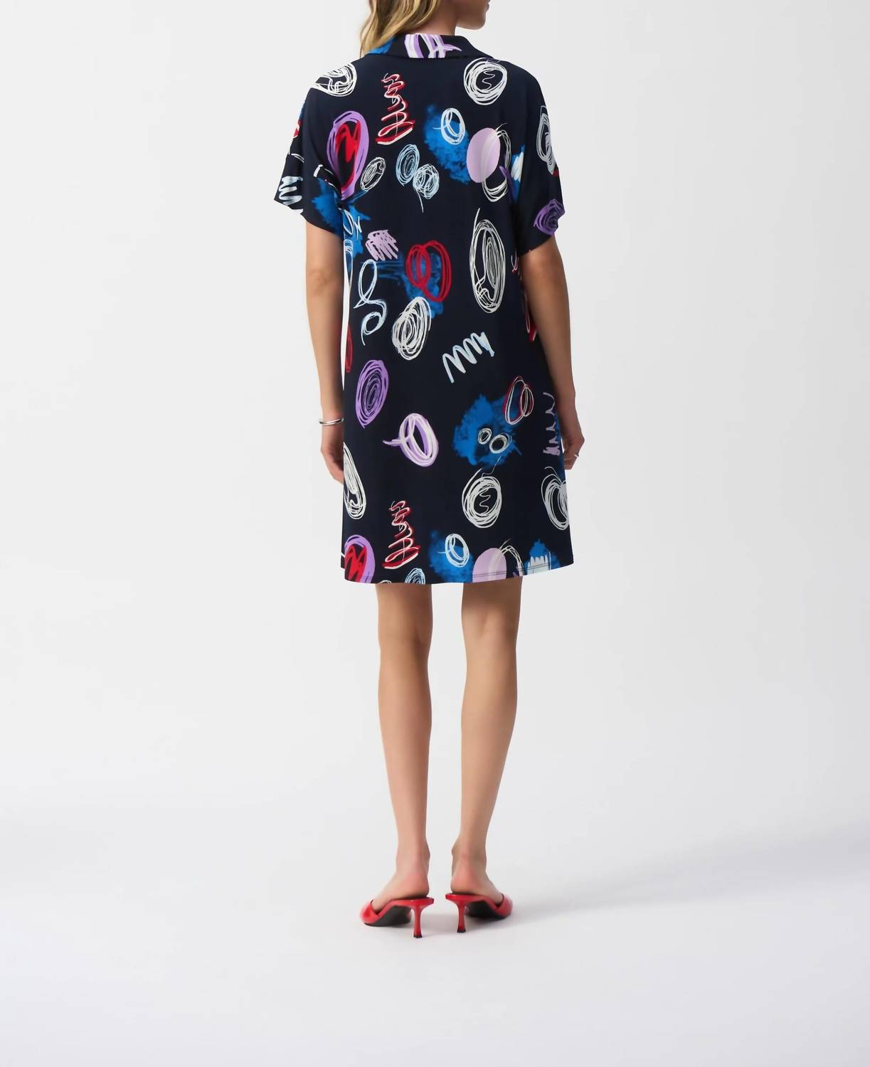 Joseph Ribkoff - Doodle Print Mini Shift Dress