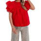 Easel - Golden Hour Poplin Top