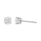 14K White Gold 3/4 Cttw Lab Grown Diamond 4-Prong Classic Stud Earrings (F-G Color, VS2-SI1 Clarity)