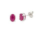 1.14ct Ruby Stud Earrings 10KT White Gold