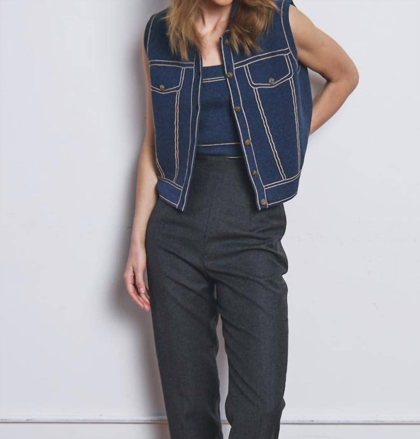 Autumn Cashmere - Sleeveless Jacket Vest