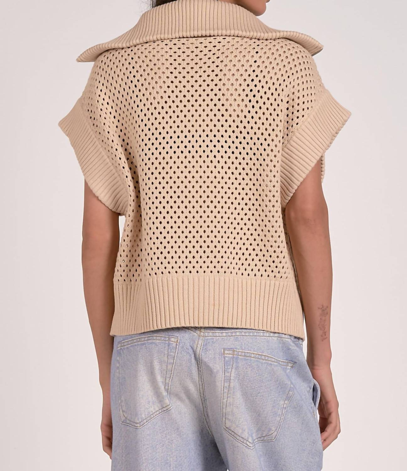 Elan - Luna Quarter Zip Sweater