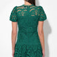 Adelyn Rae - Clarisse A-line Placement Lace Mini Dress