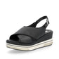 Rieker - Women's Cross Strap Wedge Sandals