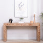 Rustic Wood Console Table with Natural Log Accents – 62" Entryway Table