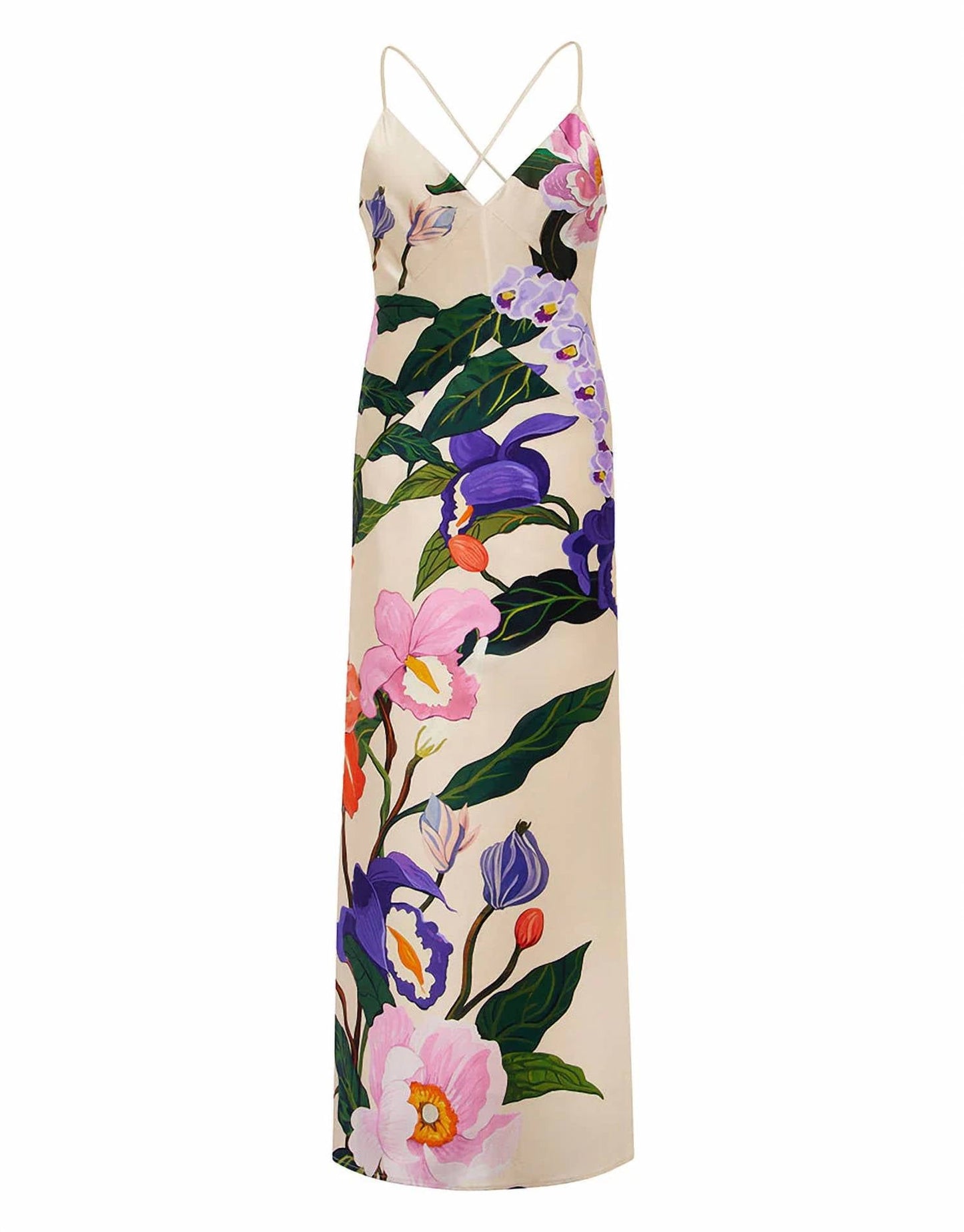 Borgo De Nor - Olive Crepe Satin Dress