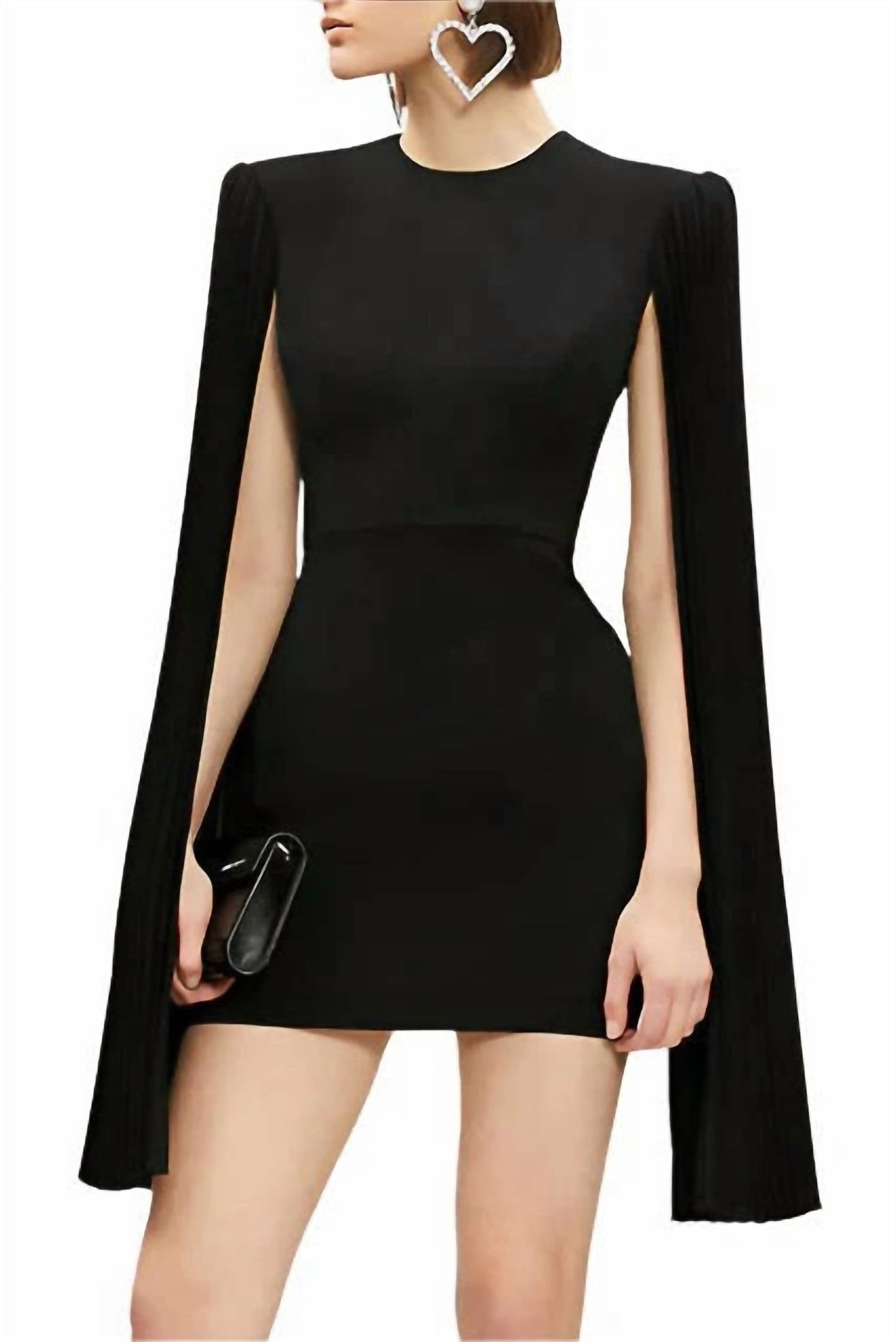 Jovani - Open Back Bodycon Mini Dress