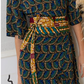 Silk & Salt African inspired Printed Tie Belt One Size