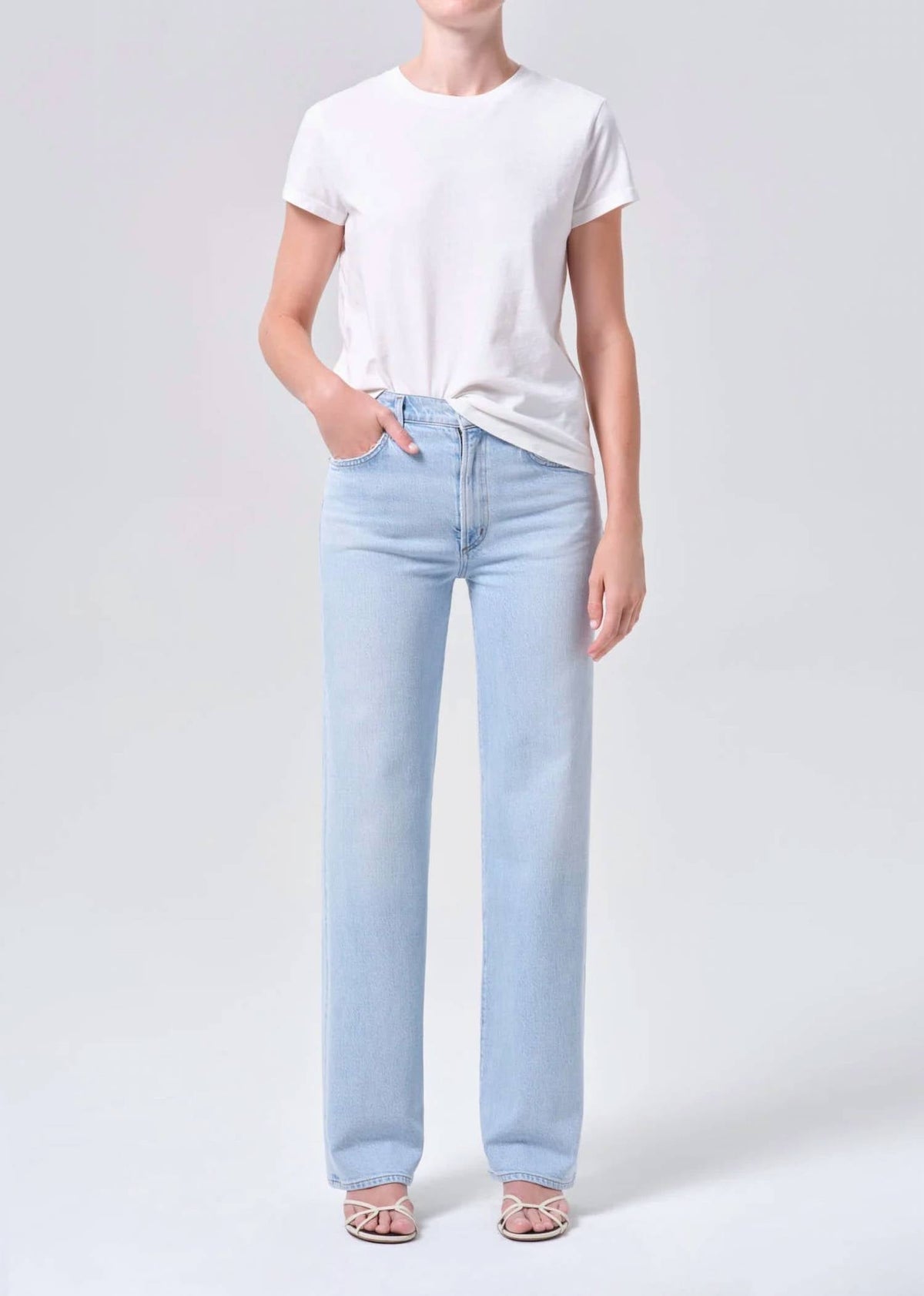 Agolde - Harper Mid Rise Relax Straight Jeans