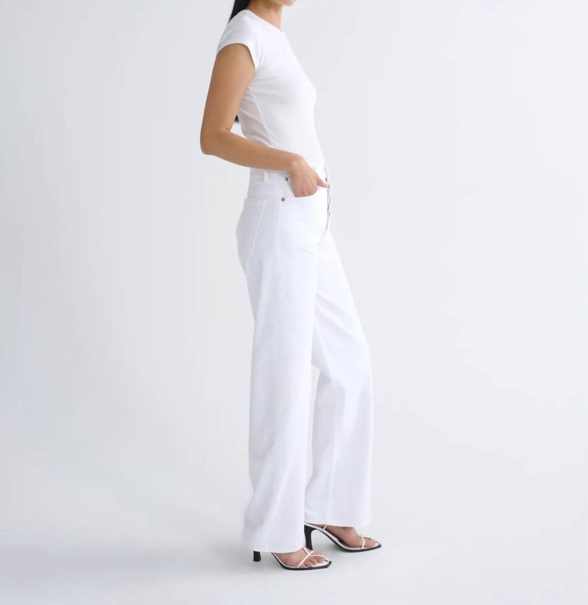 Agolde - Ren 32" High Rise Wide Leg Jeans