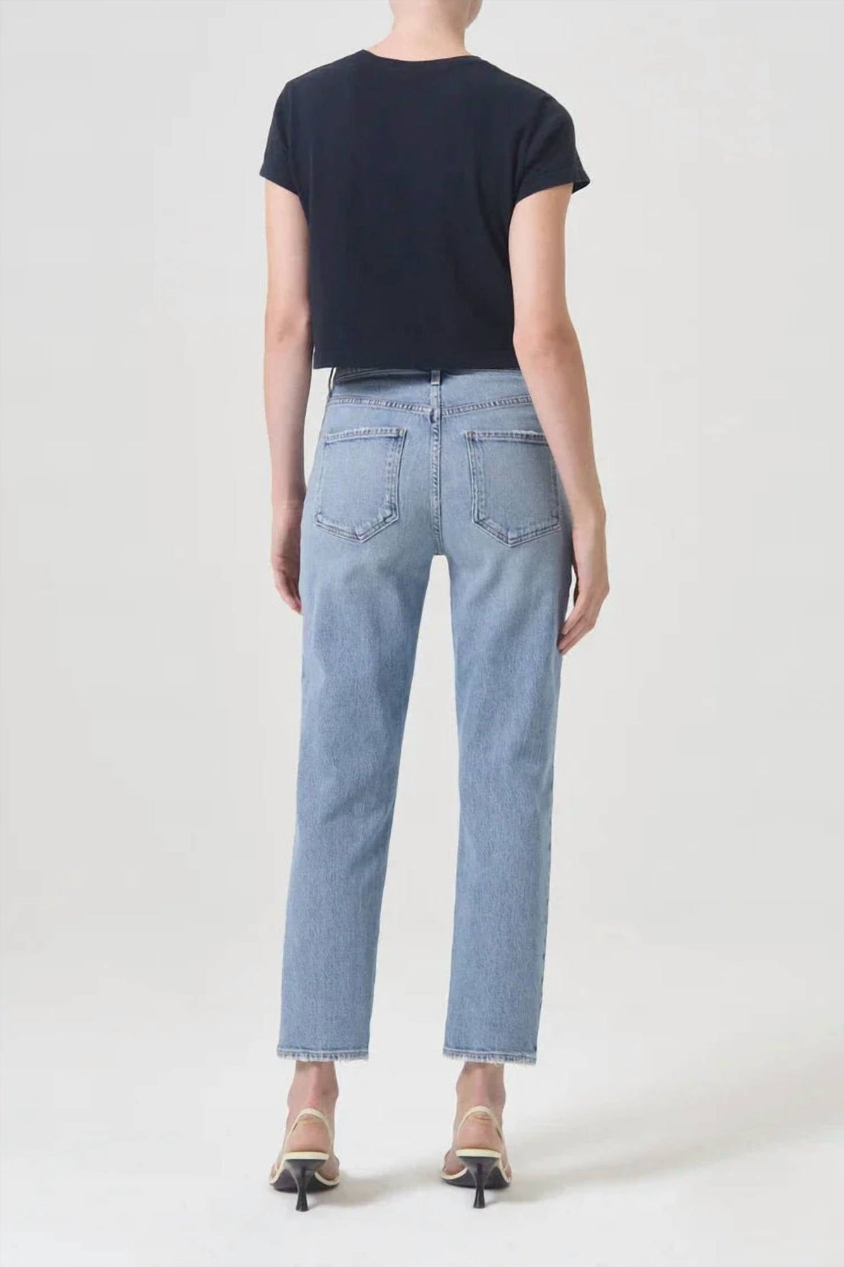 Agolde - Riley Crop High Rise Straight Jeans