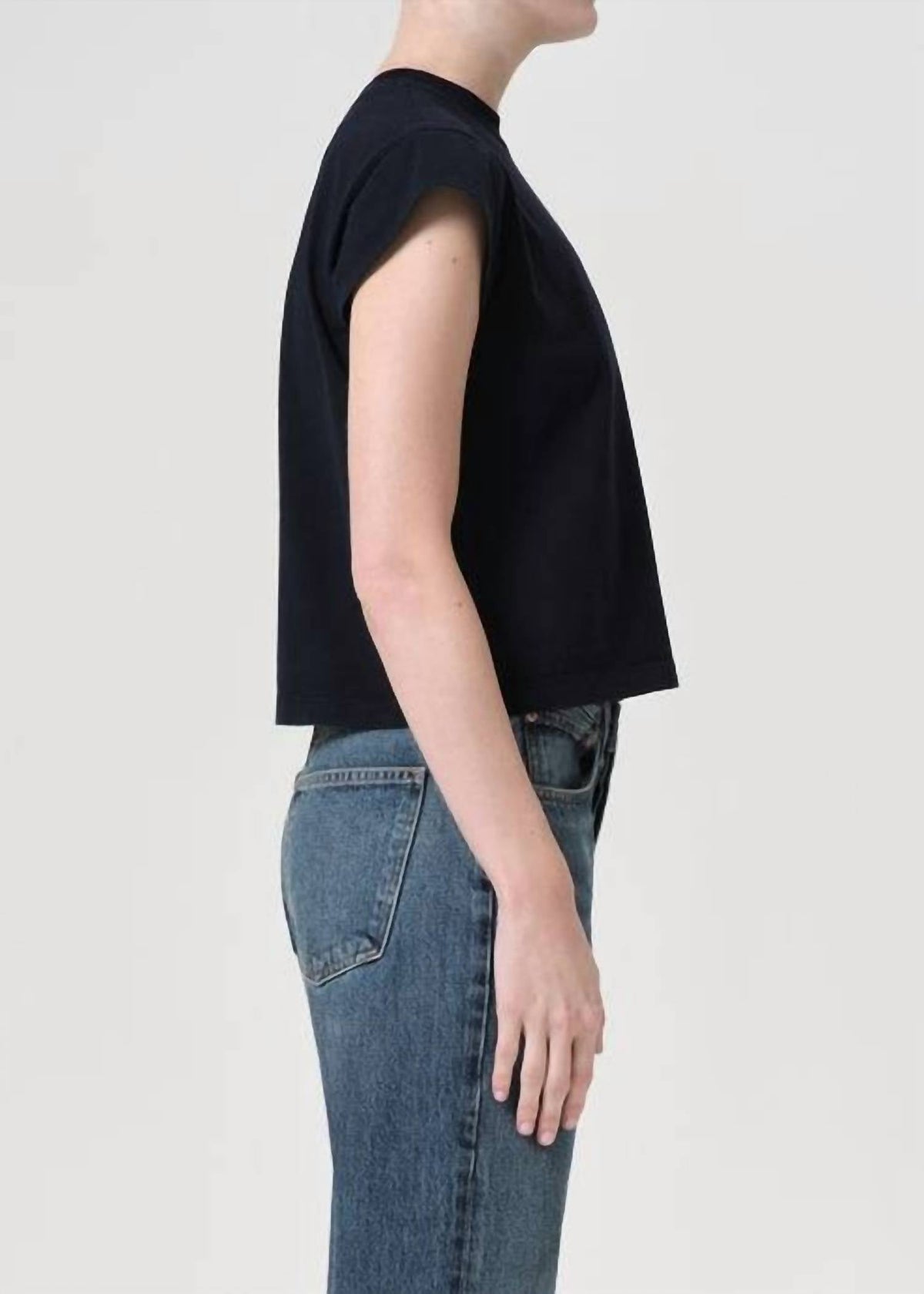 Agolde - Women's Bryce Cap Sleeve Crewneck Tee