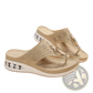Air Cushion Thong Sandals Wedge Leather Flip Flops