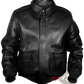 Air Force Fur Leather Bomber Jacket with Flag Lining
