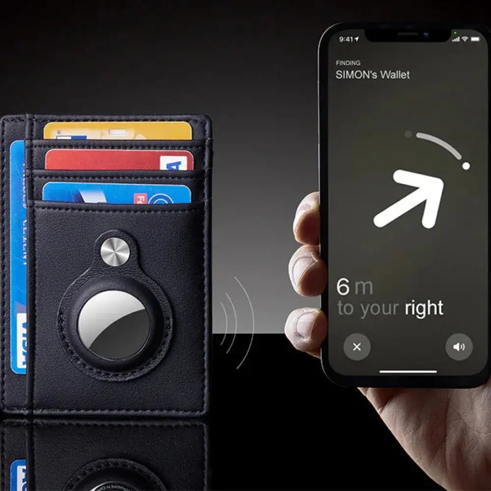 Rfid Slim Airtag Leather Wallet and Anti Theft Card Holder