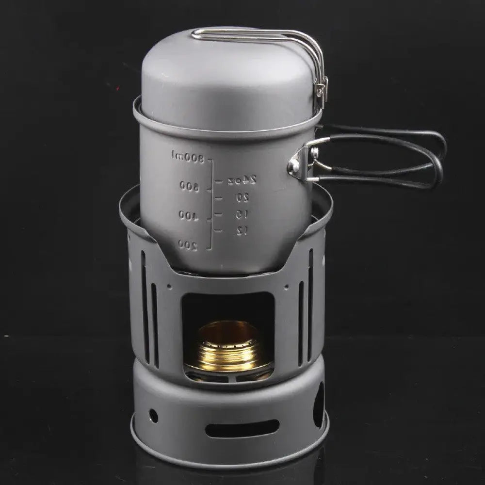 7-piece Aluminum Portable Camping Stove and Cookware Set