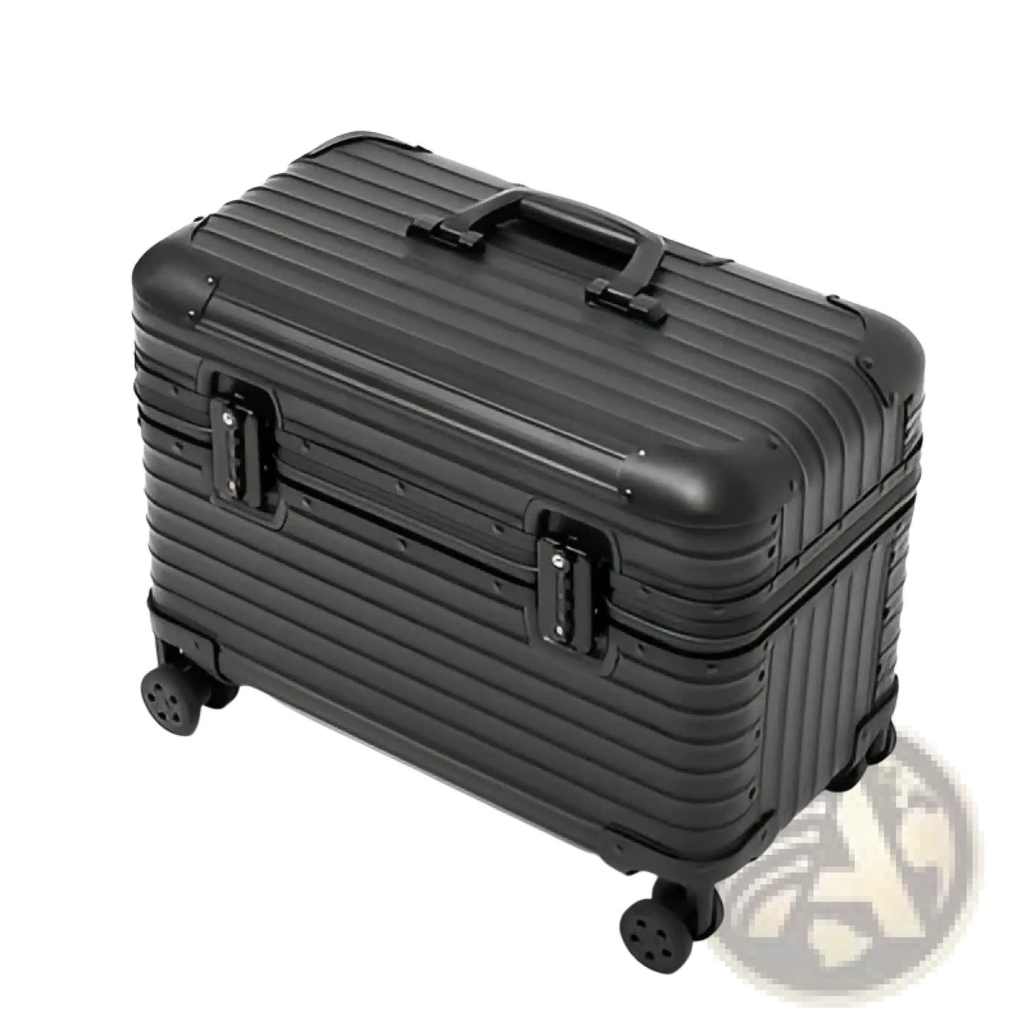 Aluminum Luggage Ribbed Rolling Travel Suitcase 20-24
