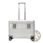 Aluminum Luggage Ribbed Rolling Travel Suitcase 20-24