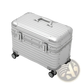 Aluminum Luggage Ribbed Rolling Travel Suitcase 20-24