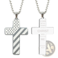 American Flag Bible Verse Cross Pendant Necklace