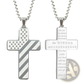 American Flag Bible Verse Cross Pendant Necklace