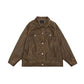 Retro Distressed Unisex Pu Leather Biker Jacket