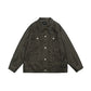 Retro Distressed Unisex Pu Leather Biker Jacket