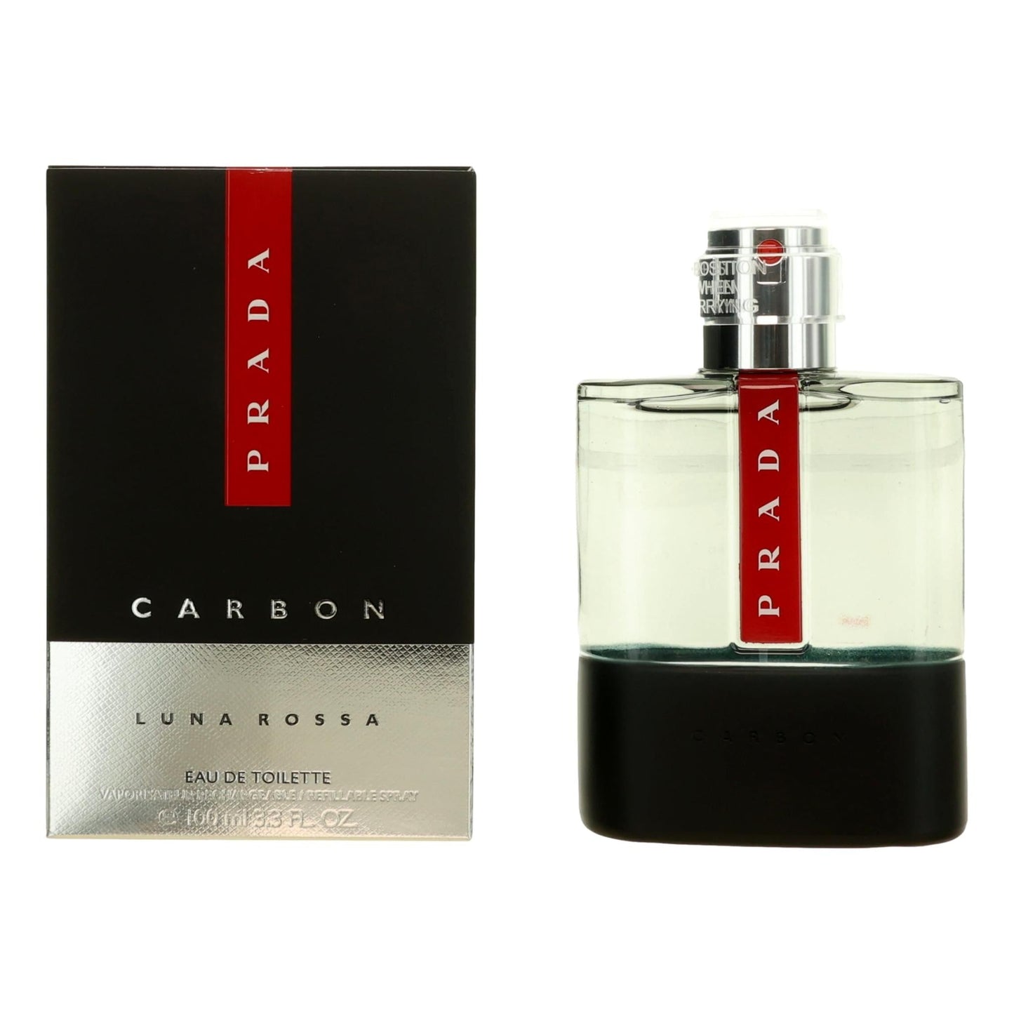 Prada Luna Rossa Carbon Eau De Toilette Spray for Men 3.4 Oz