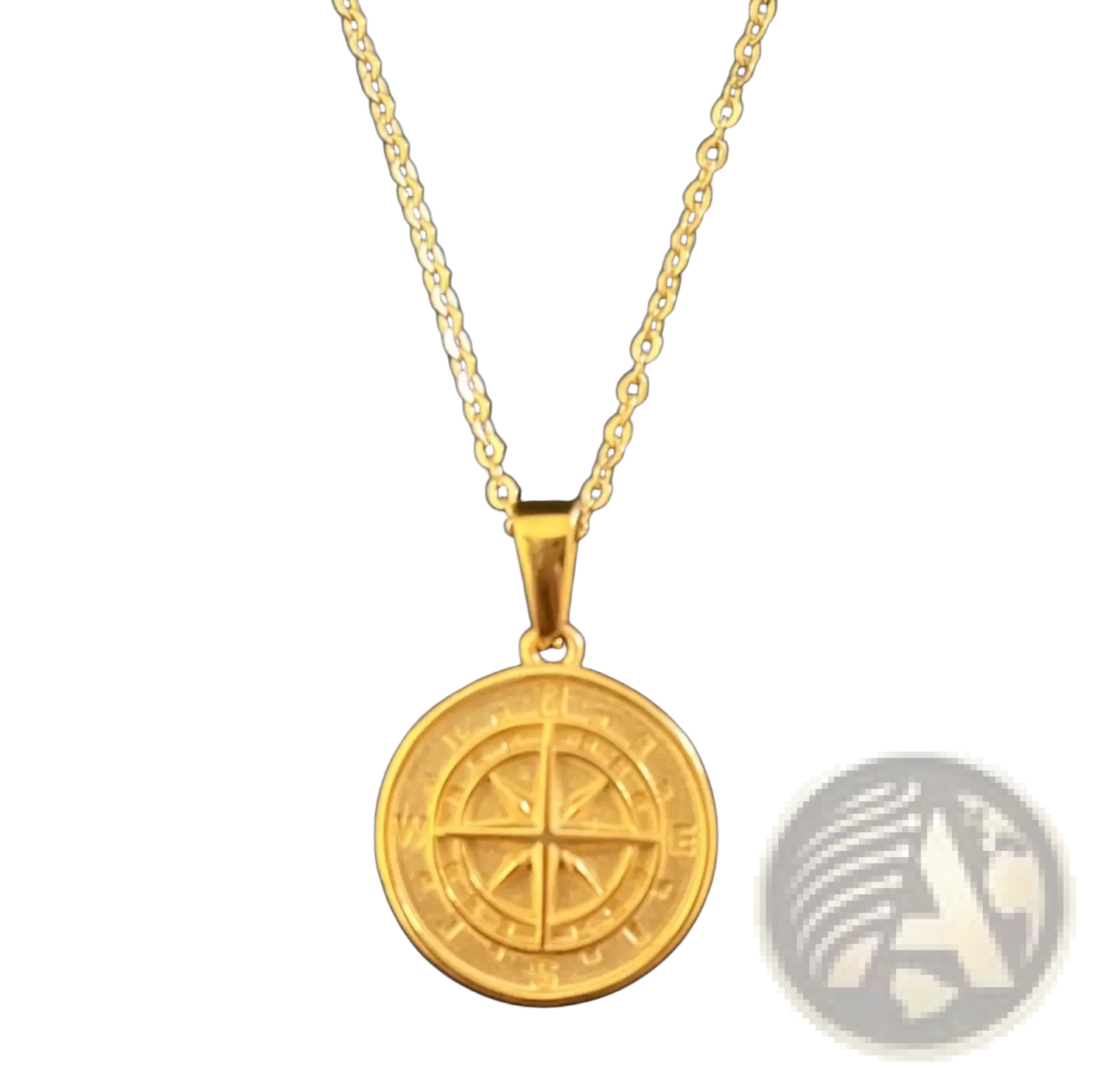 Angel Wing and Compass Pendant Rope Chain Necklaces