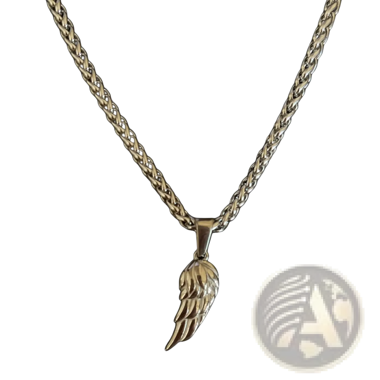 Angel Wing and Compass Pendant Rope Chain Necklaces