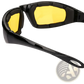 Anti-glare Yellow Lens Padded Motorcycle Riding Glasses 3 Pack