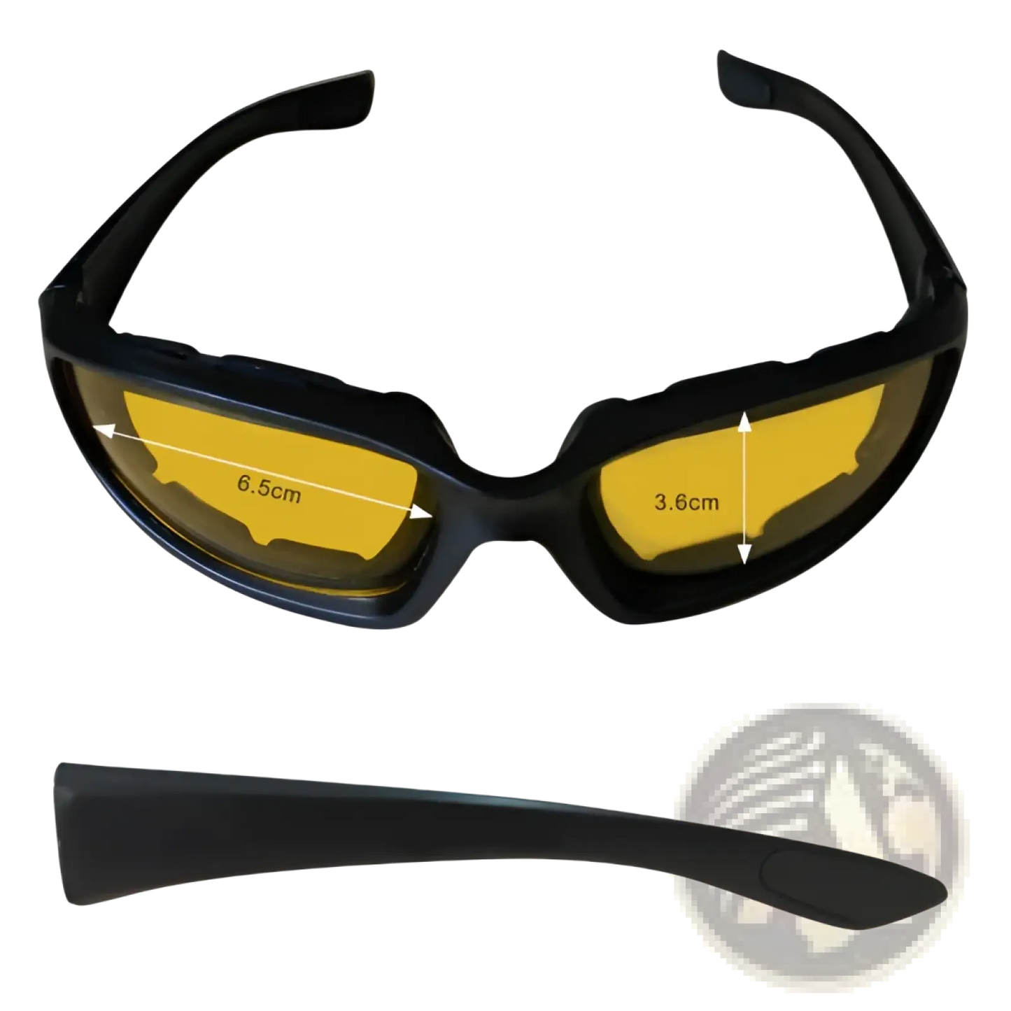 Anti-glare Yellow Lens Padded Motorcycle Riding Glasses 3 Pack
