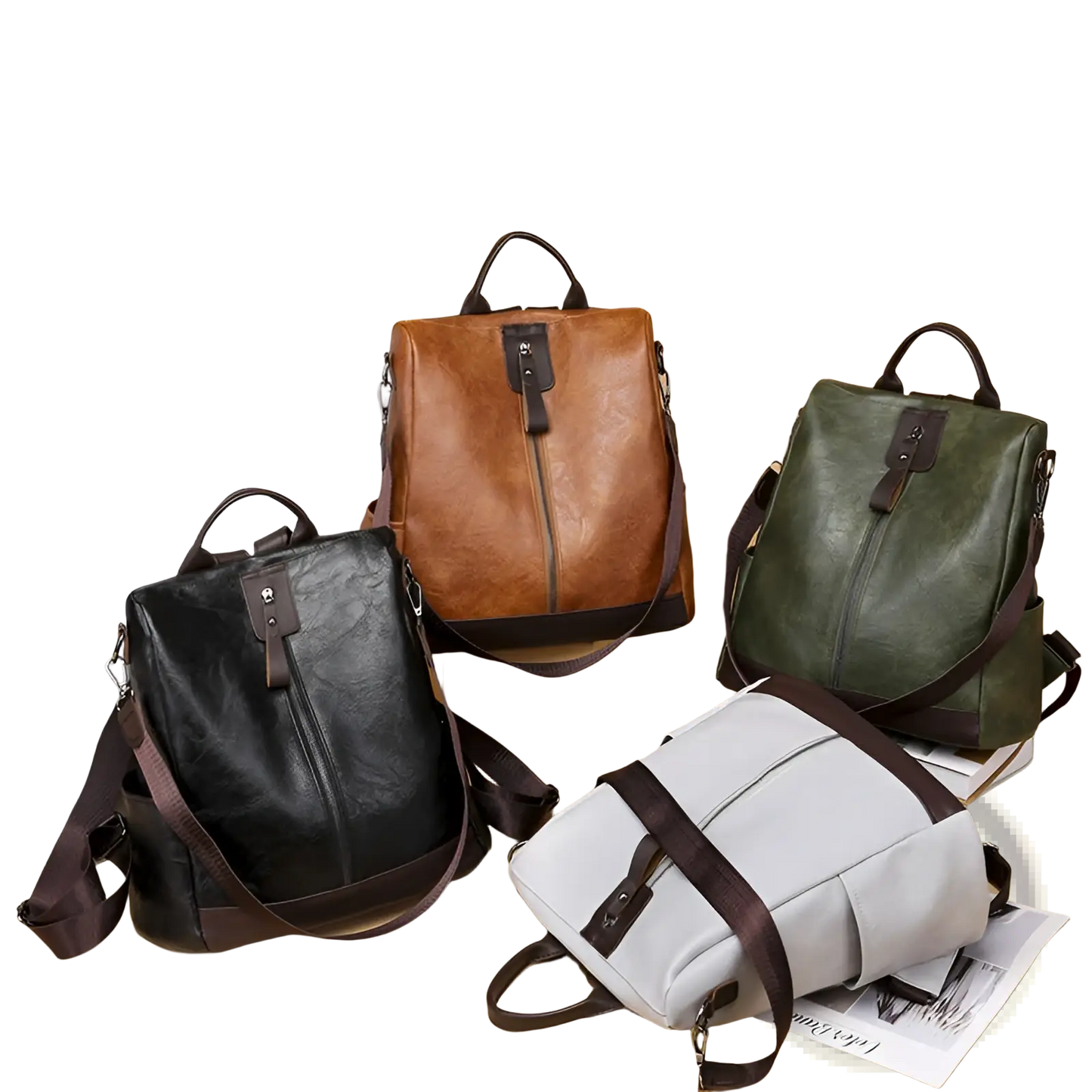 Anti-theft Leather Backpack Urban Travel Bag