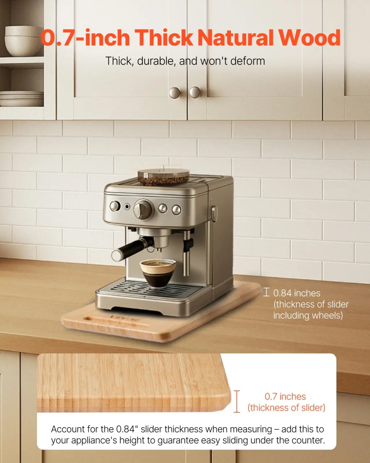 Appliance Slider 16x12 Bamboo Kitchen Sliding Tray