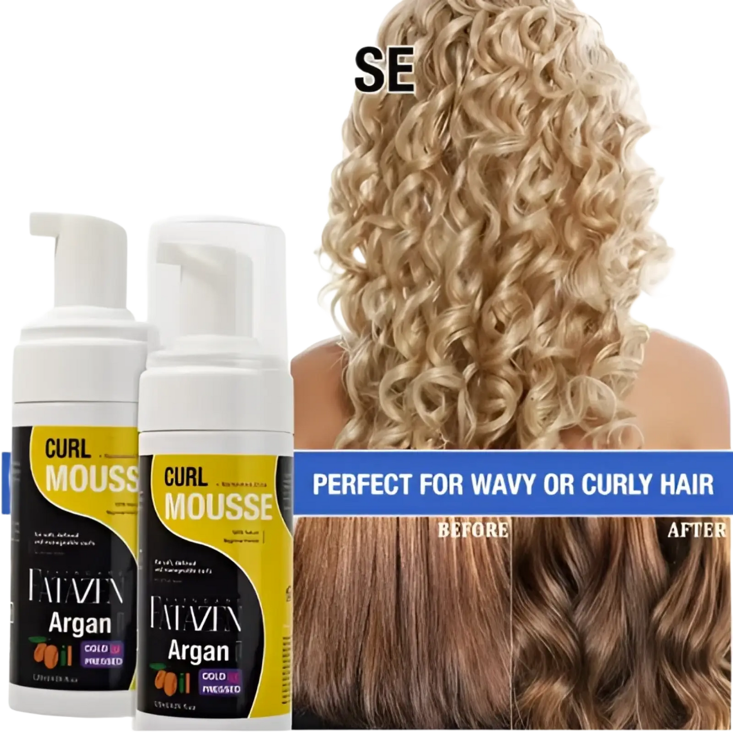 Argan Oil Curl Mousse Strong Hold Hair Styling Foam