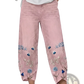 Artistic Printed and Embroidered Slimming Cropped Pants