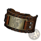 Asgard Fenrir Viking Wolf Braided Leather Buckle Arm Cuff