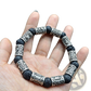 Asgard Silver Rune and Black Lava Stone Viking Bracelet