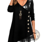Asymmetrical Plaid Patchwork Knit Tunic Dress