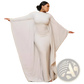 Asymmetrical Satin Batwing Sleeve Maxi Dress