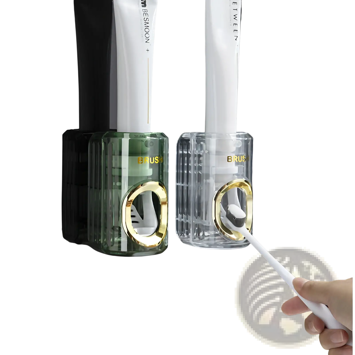 Automatic Toothpaste Dispenser and Toothbrush Holder