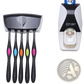 Automatic Toothpaste Dispenser and Toothbrush Holder Set