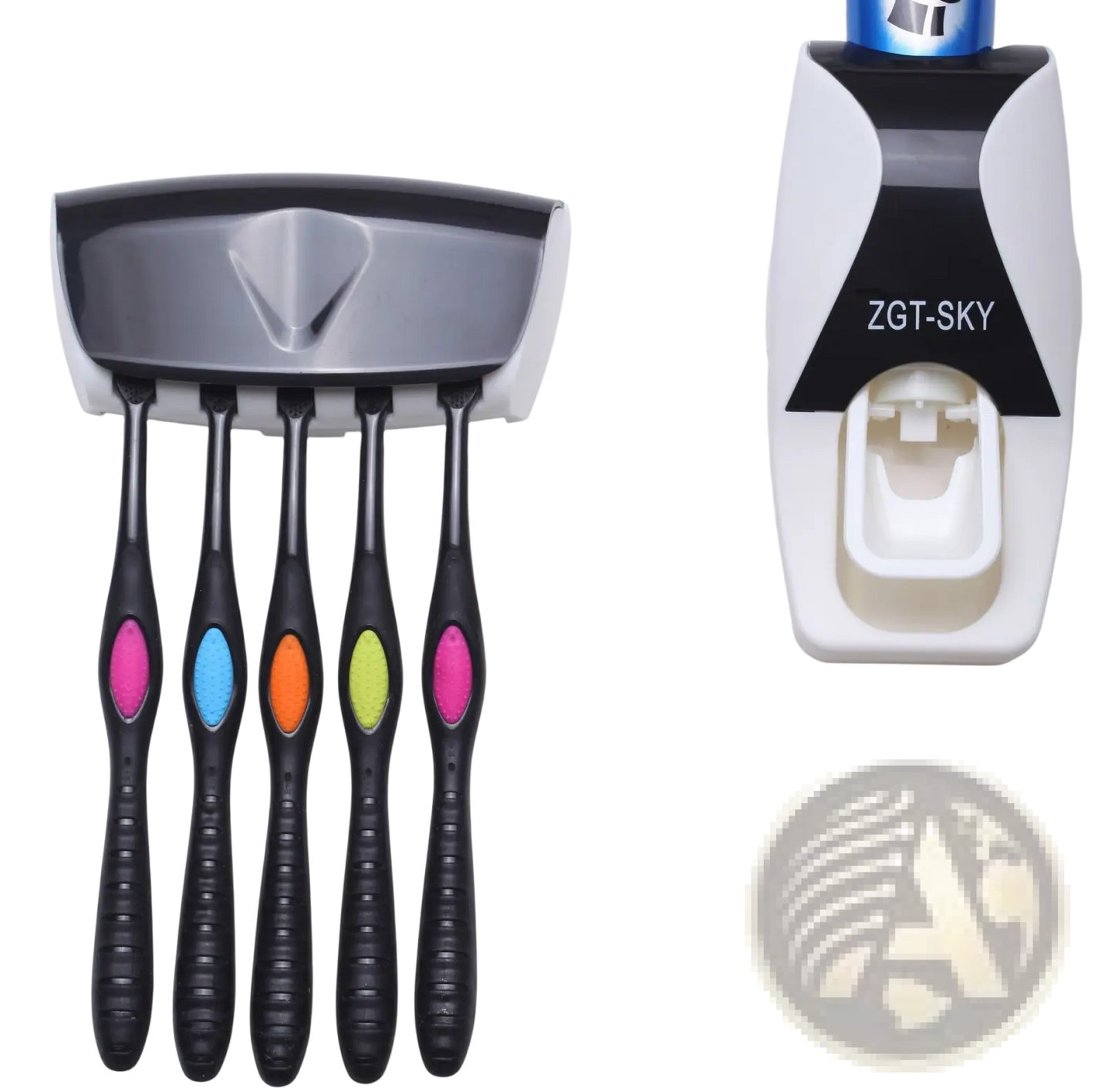 Automatic Toothpaste Dispenser and Toothbrush Holder Set