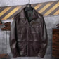 Men's Autumn Winter Tactical Workwear Leather Jacket