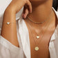 Eklexic - Women's Heart Shaped Mop Pendant With Cz Center Stone Bracelet